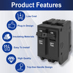 THQL2170 70 Amp 2-Pole Circuit Breaker, 10kAIC, 120/240V