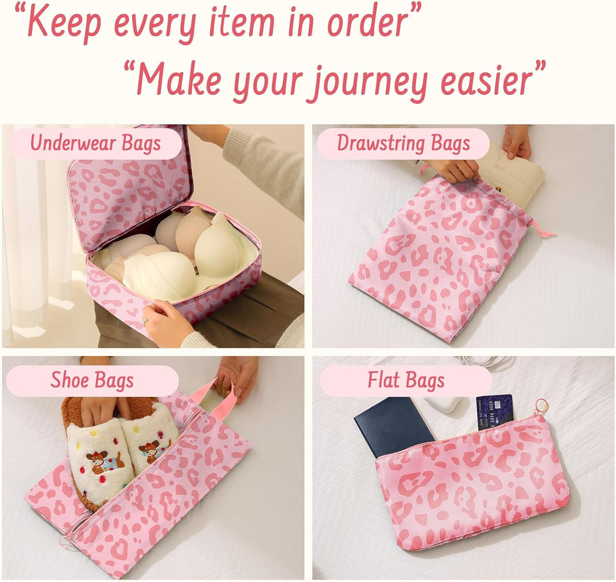 9 Set Packing Cubes for Travel Essentials - Lightweight Carry-On Luggage Organizer Bags with Shoe, Clothes & Laundry