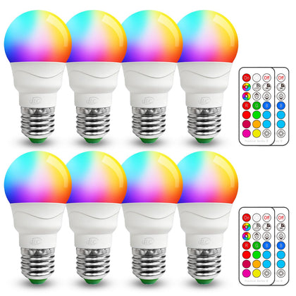RGB LED Light Bulb, Color Changing Light Bulb, 40W Equivalent, 450LM, 2700K Warm White 5W E26 Screw Base RGBW, 12
