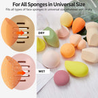 2 Pcs Makeup Sponge Holder, Dual Vents, Breathable, Shatterproof