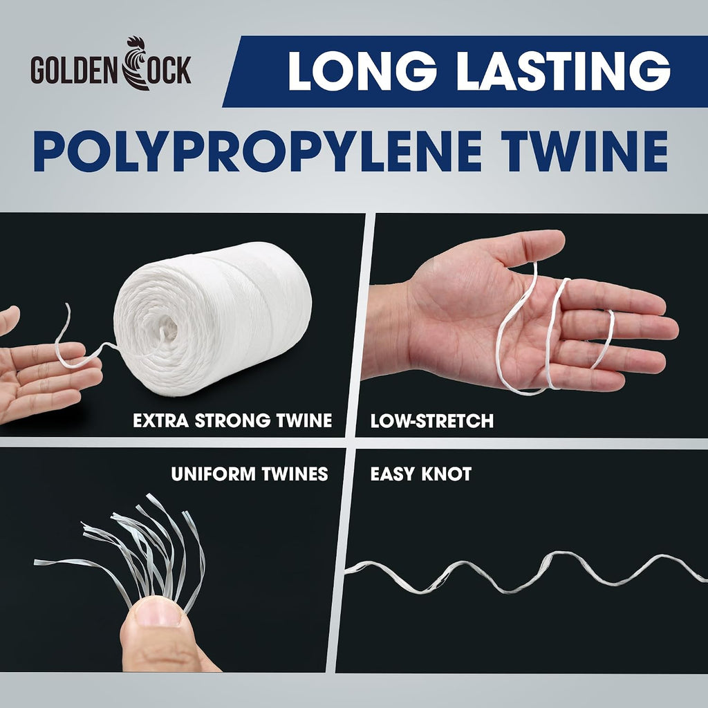 Heavy Duty 200 lbs Strong Polypropylene Tomato Twine, Garden Plant Tie String, Greenhouse Trellis Twine, Durable PP