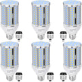 60W LED Corn Light Bulb(6 Pack),(600 Watt Equivalent) Fanless E26/E39 Medium/Large Mogul Base LED Cob Lamp 5000K
