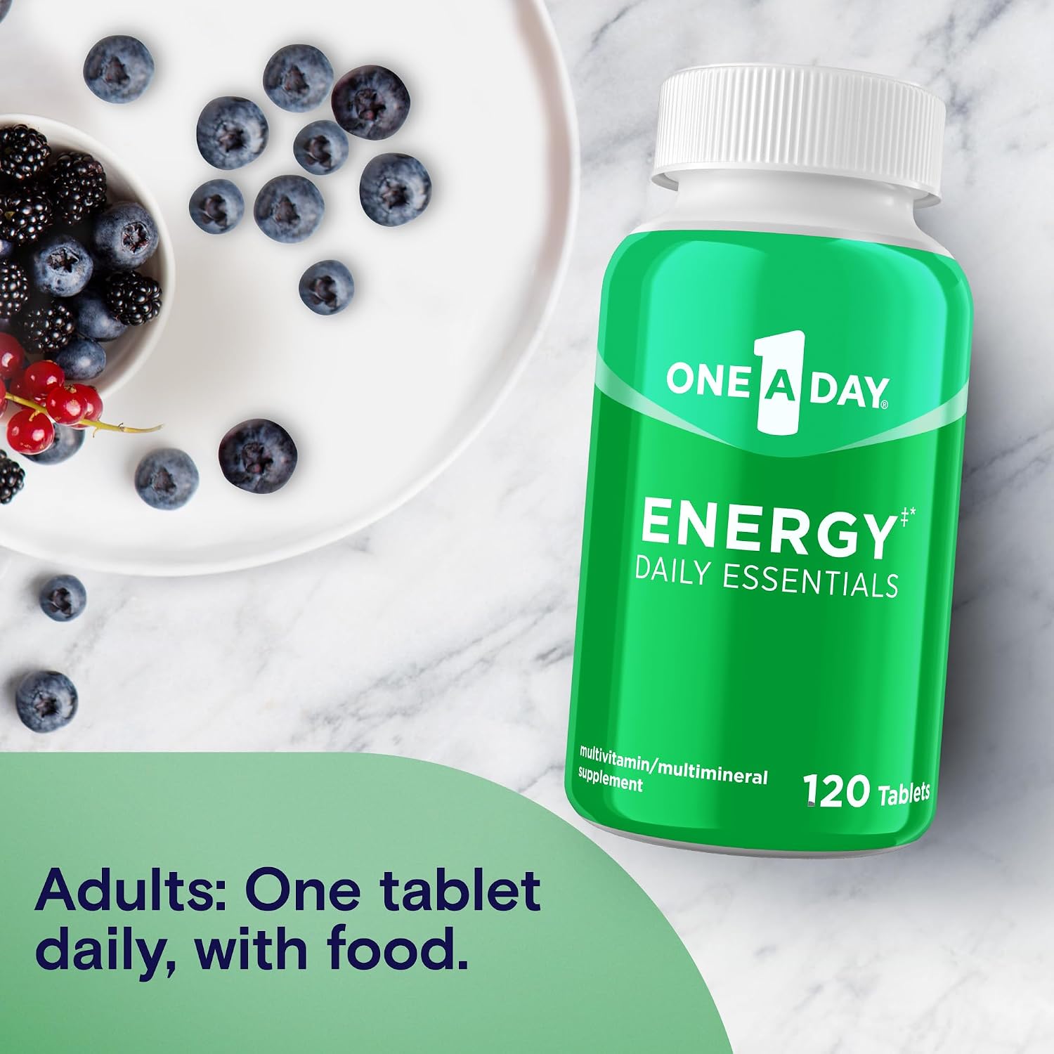 Energy Daily Essentials Multivitamin, Energy Supplement to Support Mental Alertness and Immune Health with Vitamins A