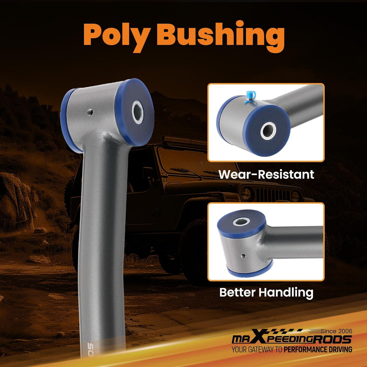 maXpeedingrods Adjustable Rear Control Arm for Jeep Wrangler TJ ZJ