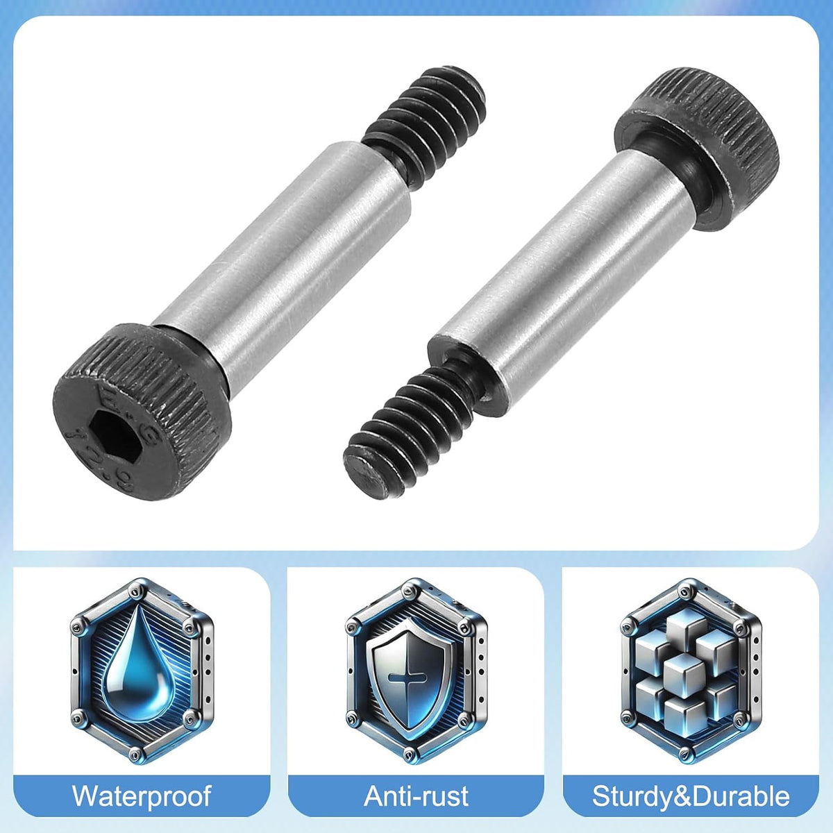 uxcell Hexagon Socket Head Screw,3/4" L,1/4" Dia,#10-24 Thread,10pcs