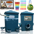 Chicken Feeder, Chicken Waterer with Float Controlled Automatic Set(3 Gallon/16 Pounds), Chicken Coop
