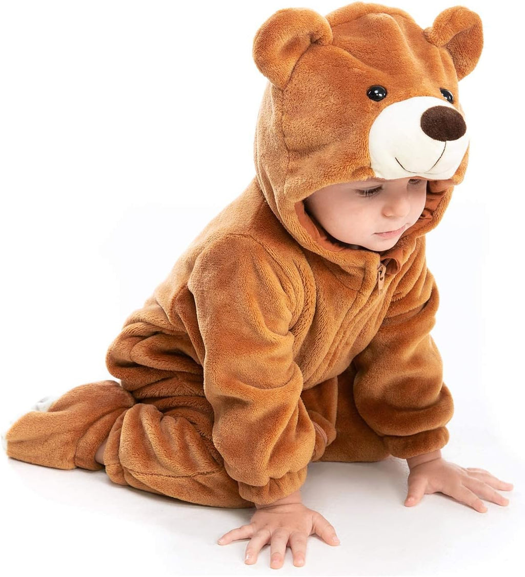 Baby Bear Costume Newborn, Infant and Toddler Boys Girls 0-4T | 90% Upgraded Flannel Fleece/ 10% Spandex, Versatile