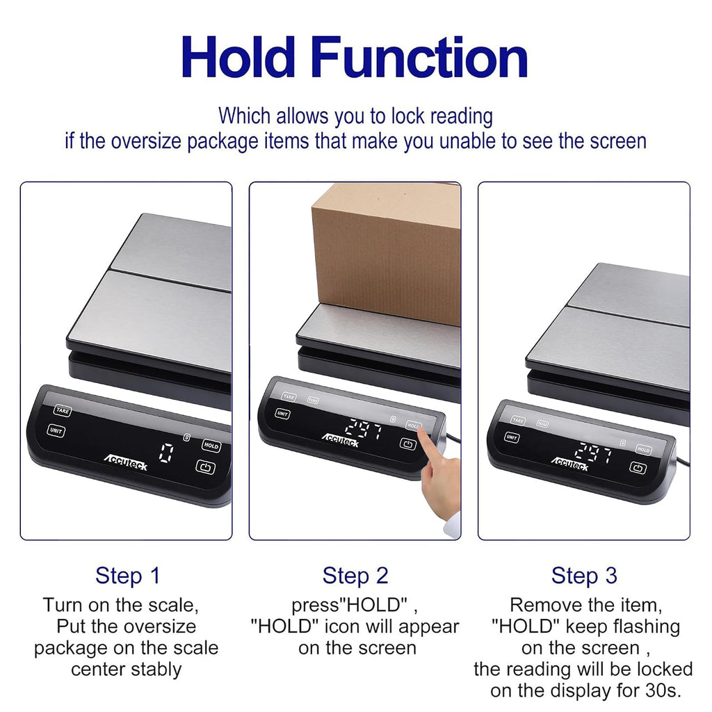 8880 High Accuracy Digital Shipping Scale and Postal Scale, 0.1oz Precision (Stainless Steel with Touch Screen, 150LB)