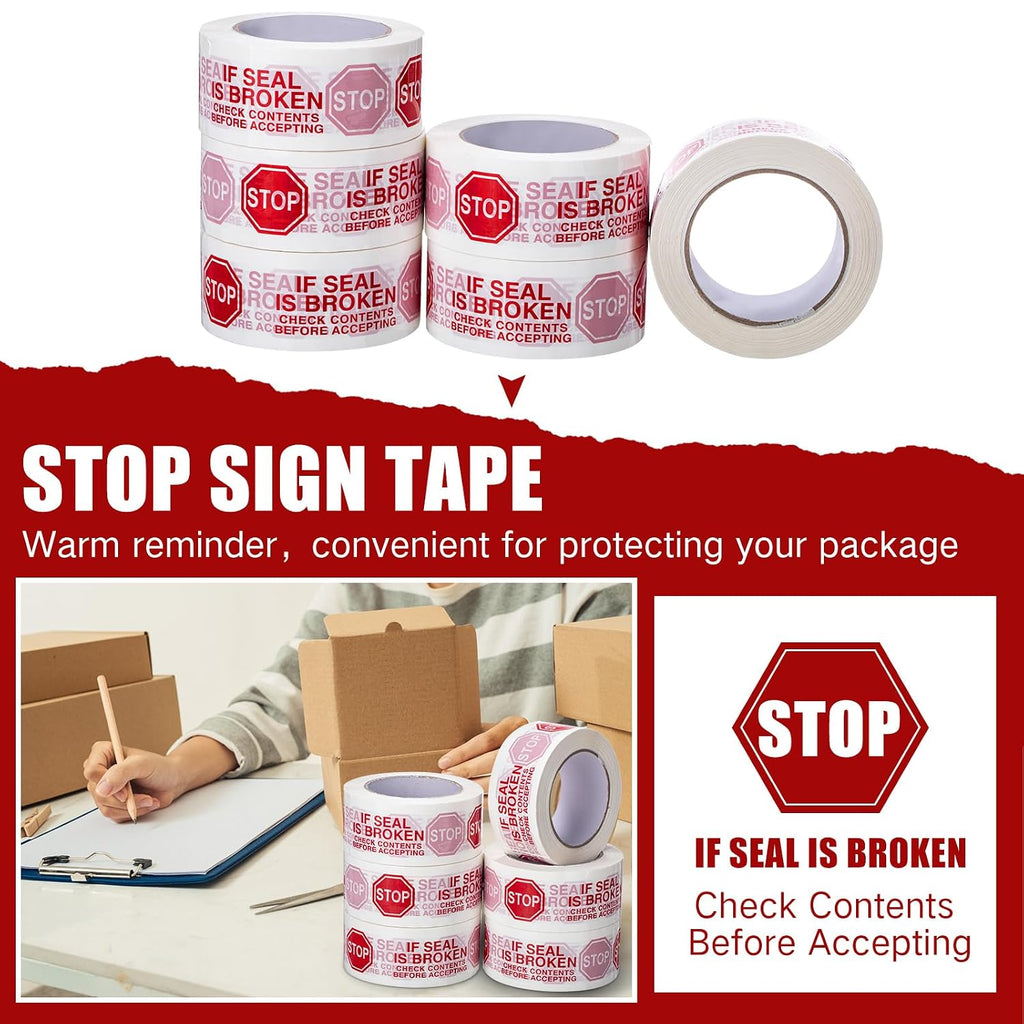 10 Rolls 2 Inch Security Packing Tape, Tamper Proof Tape, White