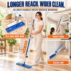 16.5" Self Wringing Flat Mop and Collapsible Bucket Set