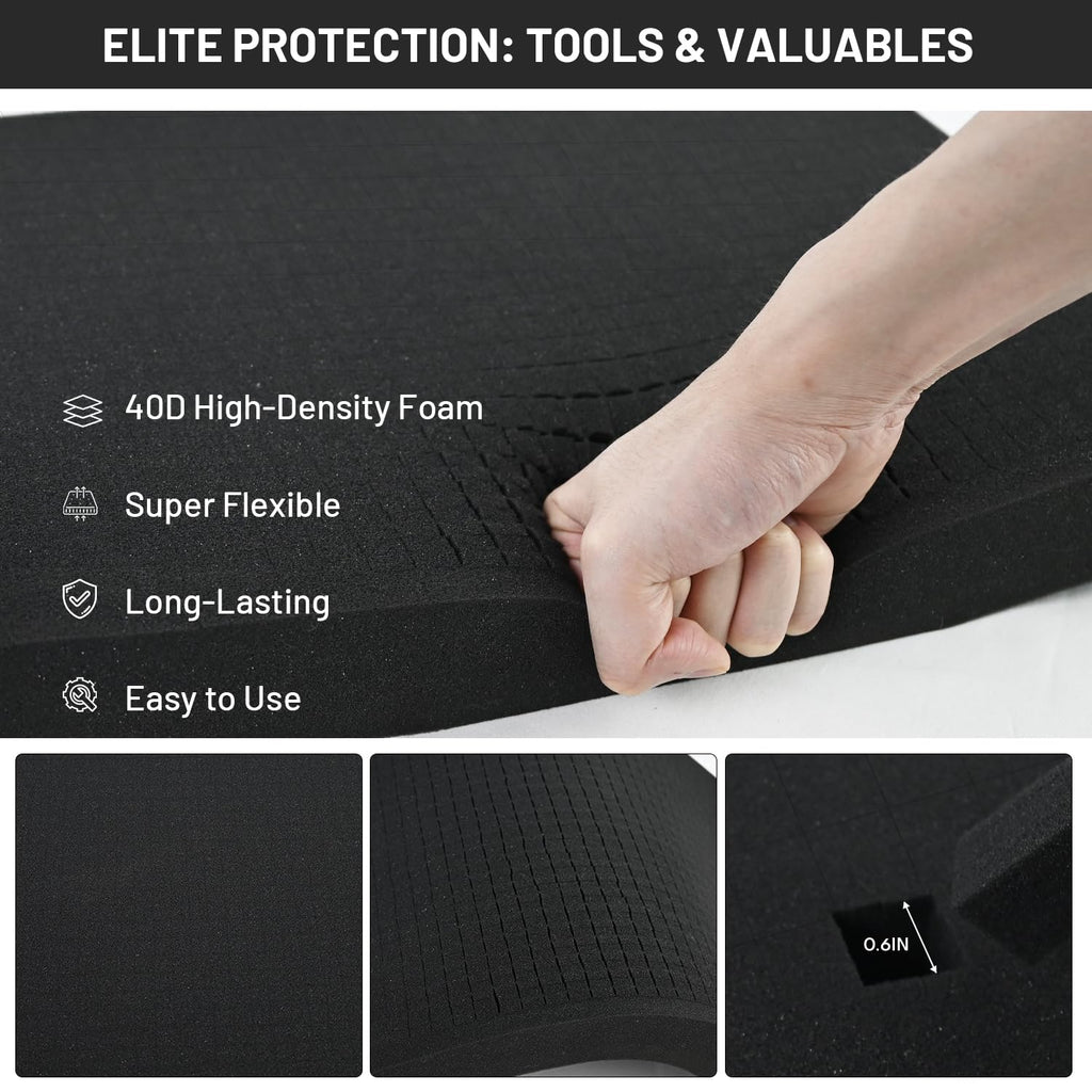 4 PCS 16x12x2 Inch Pick and Pluck Foam Inserts for Cases - Professional-Grade Tool, Game Box & Drawer Organizer