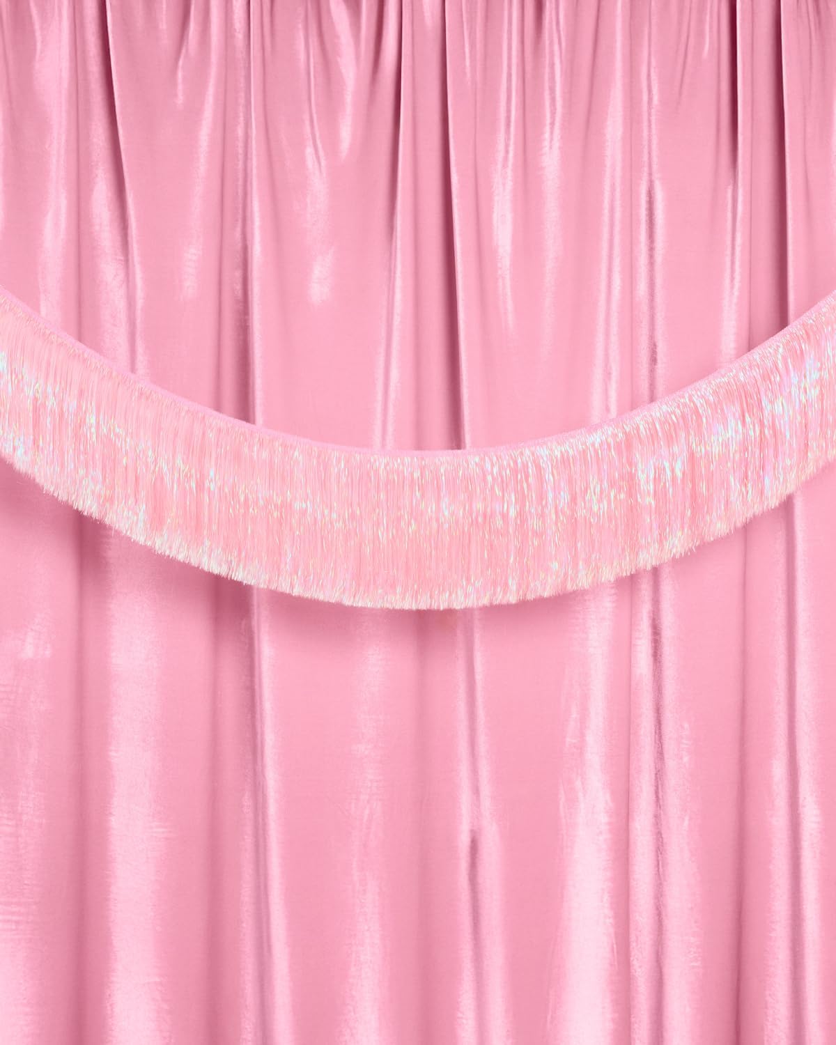 Party Decorations Light Pink Fringe Banner - 4 ft. | Bachelorette Party Supplies, Birthday Photo Booth, Bach Decor