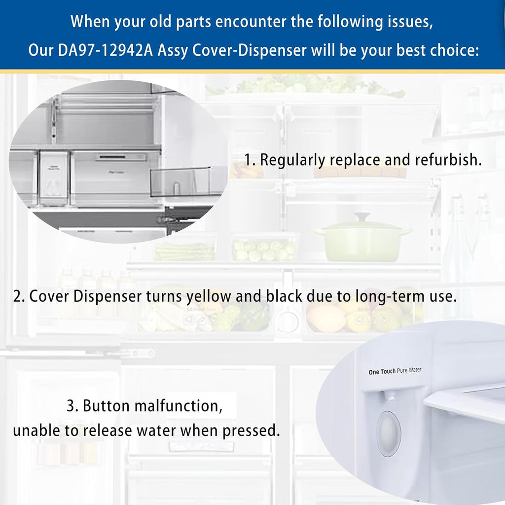 DA97-12942A (OEM) Refrigerator Water Dispenser Cover fit for Samsung