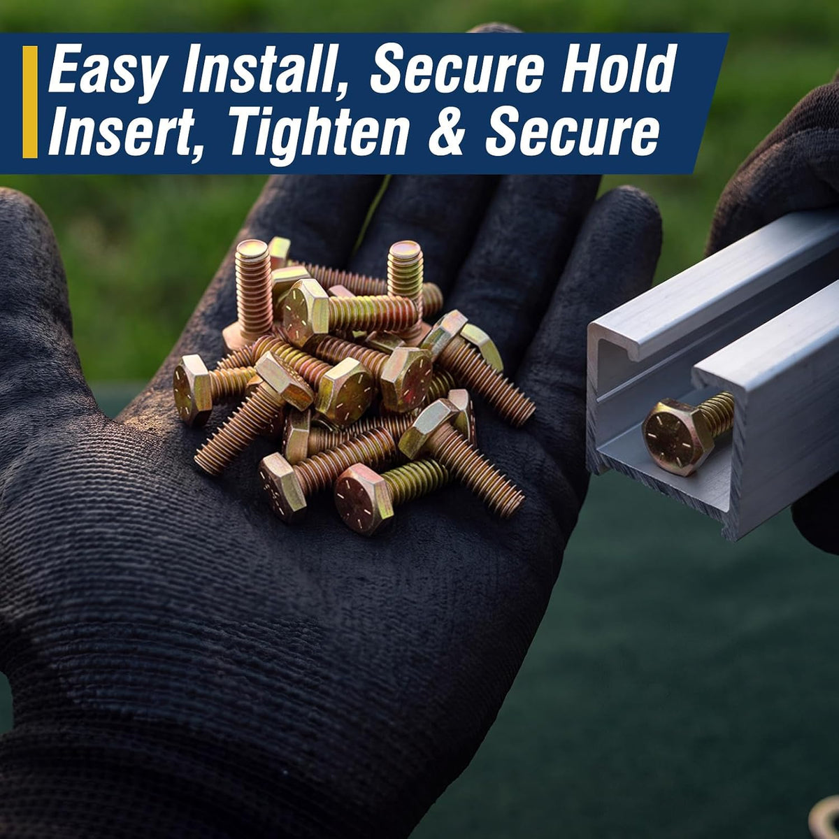 Hicarer 50 Pcs Grade 8 Hex Cap Screws 1/4-20 x 3/4" Coarse Thread Bolts