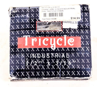 Single Speed Bike Chain, Black, 1/2-Inch and 3/16-Inch