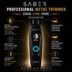 Saber Professional Cordless Brushless Motor Hair Trimmer Black