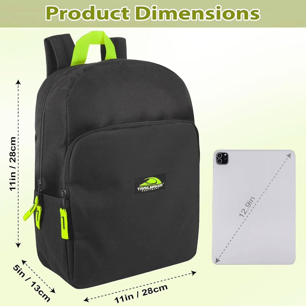 15 Inch Backpack for Kids, Preschool, Elementary & Middle School Students – Spacious Bookbag with Large Front Pocket