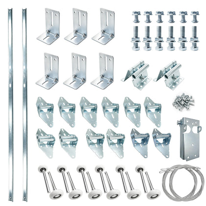 Garage Door Vertical Track Rail Replacement Kit for 8' Height Doors