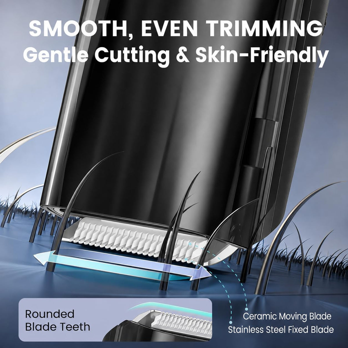 Beard Trimmer for Men Vacuum, Electric Mustache Trimmer for Less Mess