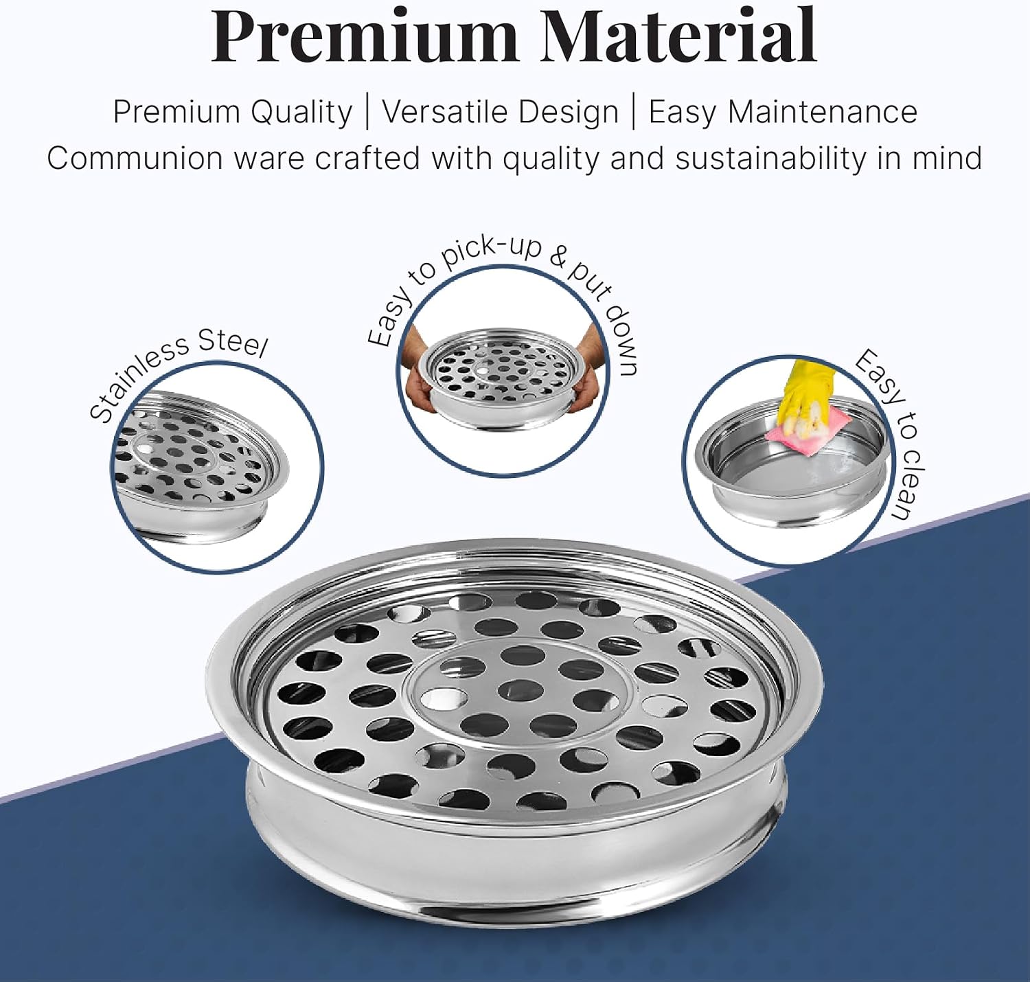 Communion Ware | Communion Tray | Holy Stackable Cup Trays for Churches | Communions Supplies | Portable Communions