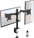 Monitor Mount for 13-32 in, Dual Monitor Arm, Up to 19.8 Lbs Each | Full Motion Adjustable Height, 360° Rotate, Tilt