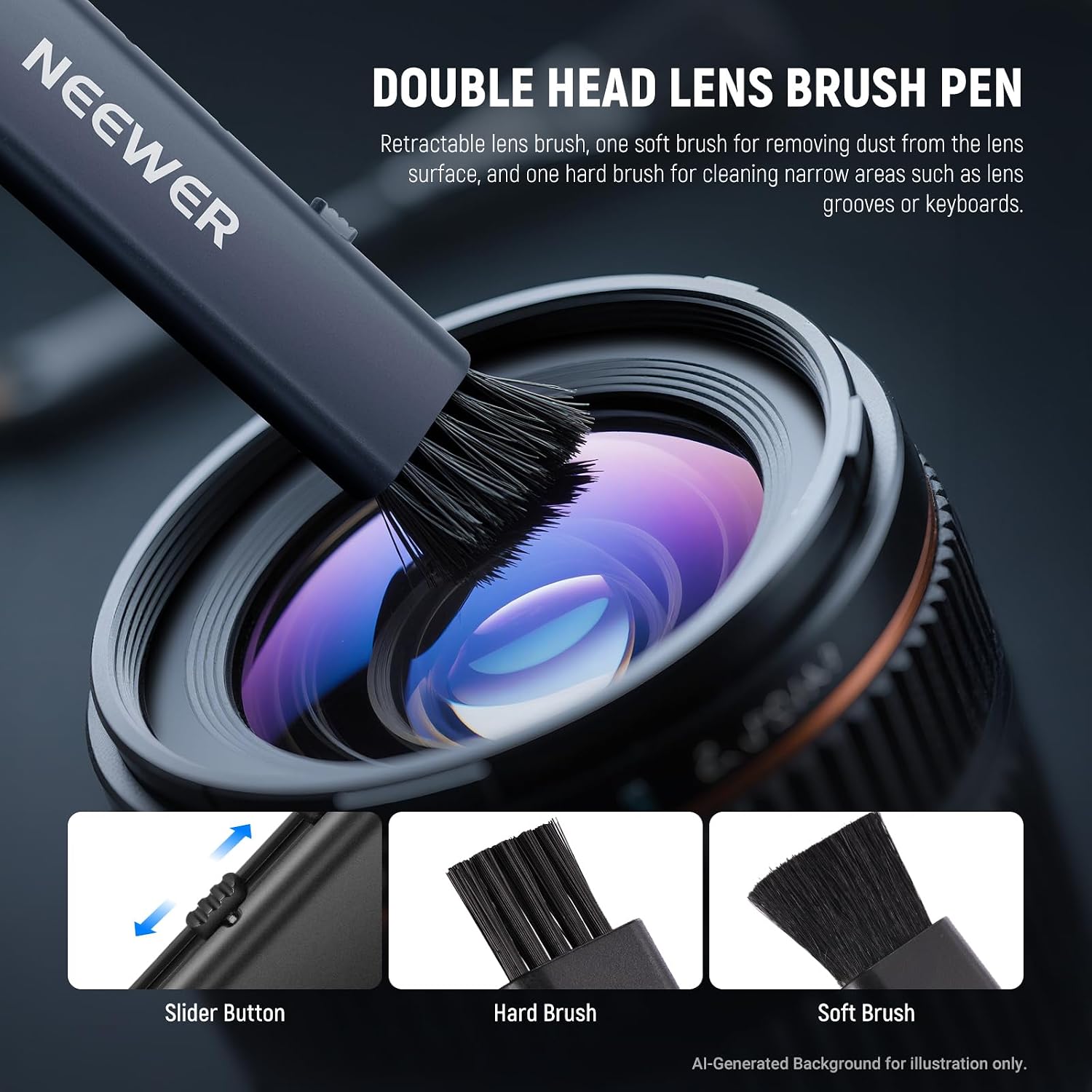 16 in 1 Camera Lens Cleaning Kit, Brush + Air Blower + Cleaning Swab for 24mm Full Frame Sensor + 1x Cleaner Spray +