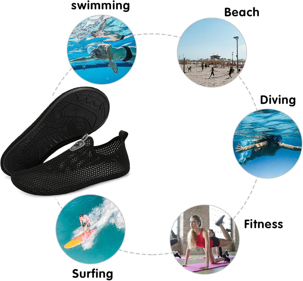 Womens Mens Water Shoes Quick Dry Beach Swim Shoes Barefoot Aqua Socks Outdoor Sand Socks for Pool River Diving