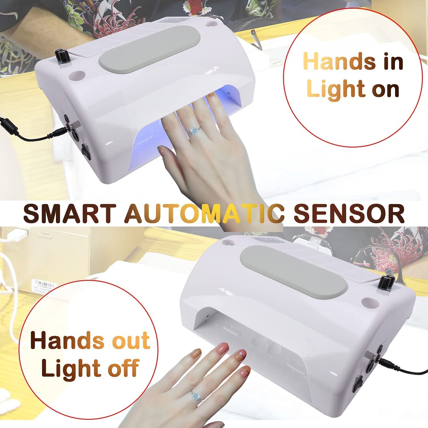 Nail Dust Collector Vacuum Multifunction Nail Art Machine,40W Nail Dust Collector for Acrylic,30000PRM Nail Drill