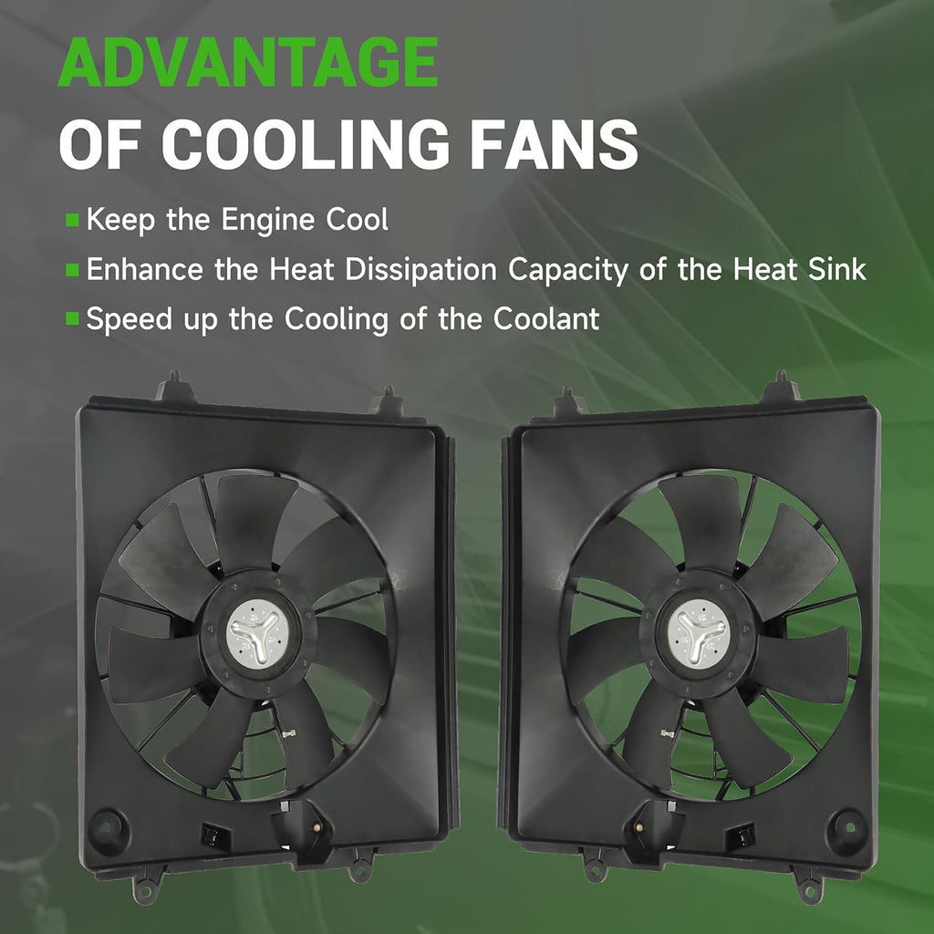 munirater Radiator Cooling Fan 2Pcs Replacement for CRV 2007-2009 HO3110116