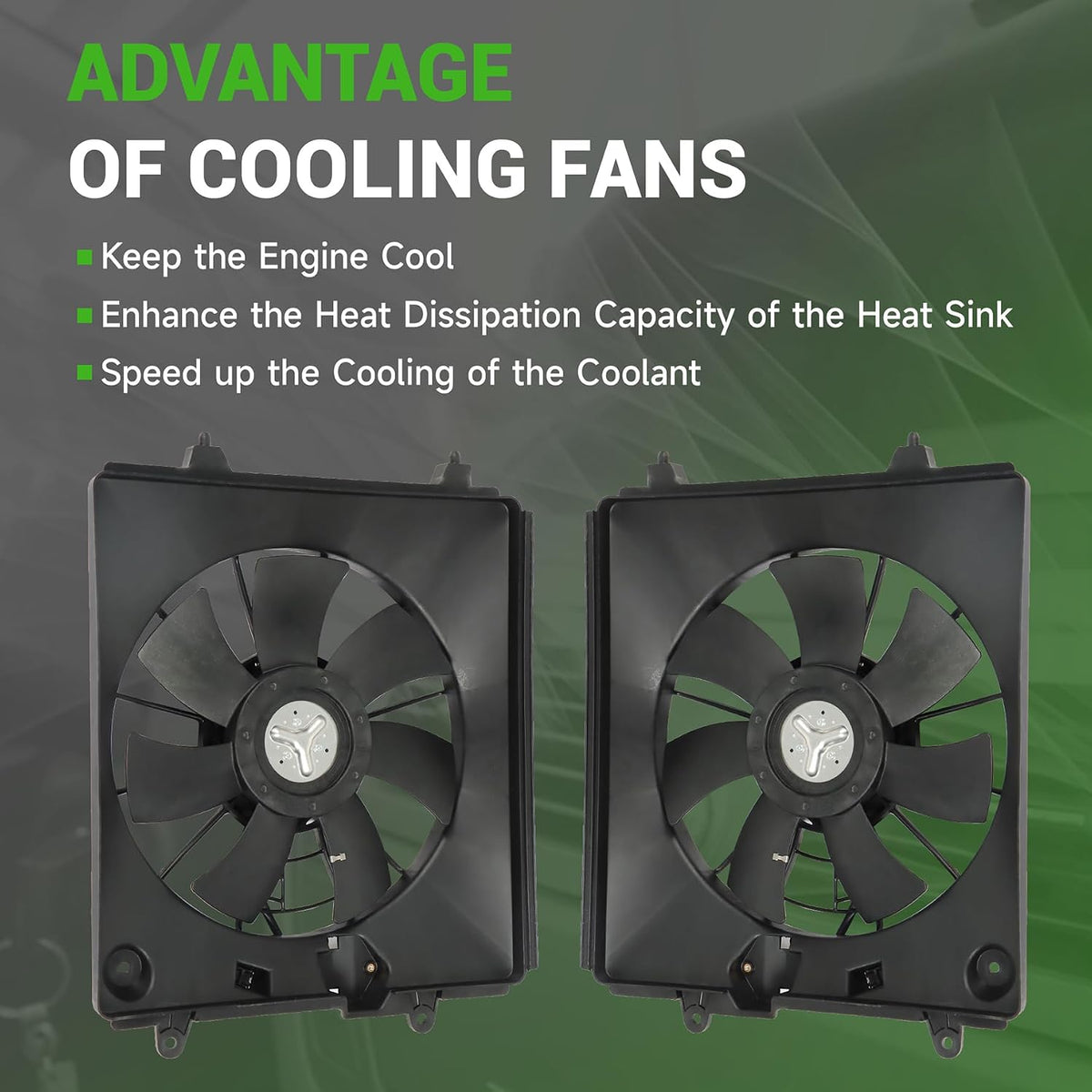 munirater Radiator Cooling Fan 2Pcs Replacement for CRV 2007-2009 HO3110116