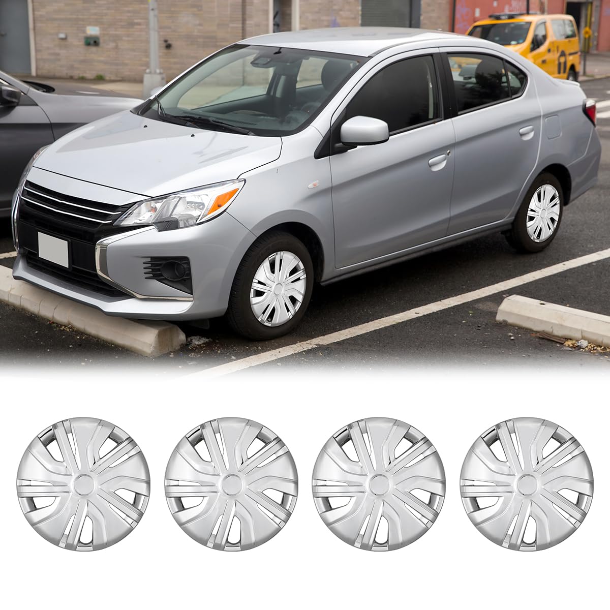 14 Inch Hubcaps for Mitsubishi Mirage 2014-2025