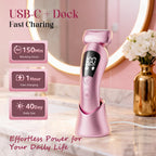 Cordless Electric Razor for Women: IPX7 & LED Display