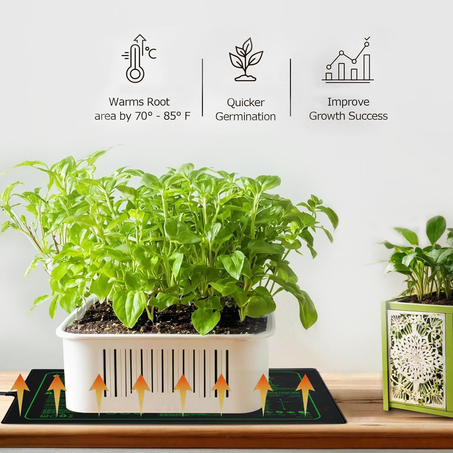 10"x20" Seedling Heat Mat for Seed Starting and Germination | Durable Waterproof Hydroponic Heating Pad with ETL