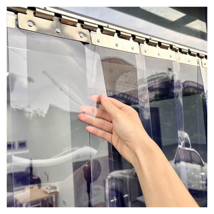 Plastic Strip Curtain 1.5mm PVC Door Curtain Insulated Door Curtain Garage Car Wash Curtain Sliding Door Curtain Cold