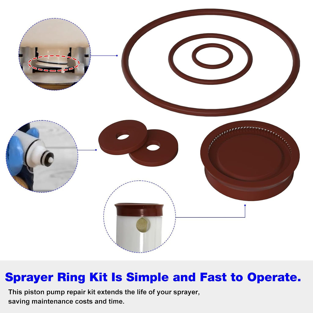 6-8180 Sprayer Piston Pump Repair Kit Fits Chapin Sprayers Seal Gasket