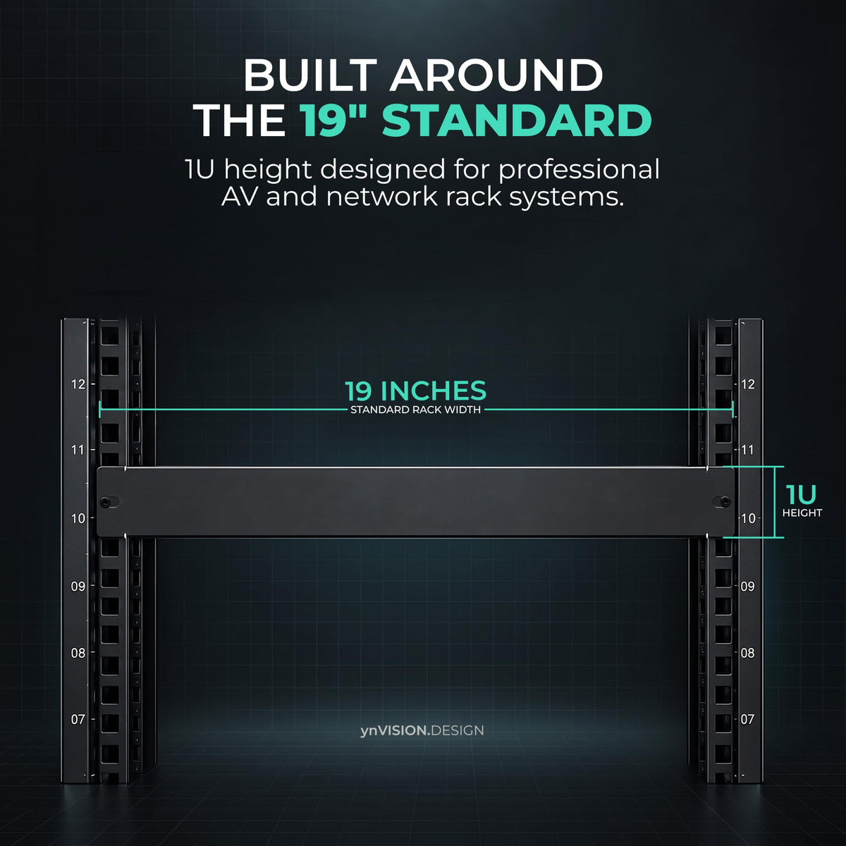 1U Rack Blank Panels for 19" Server and AV Racks, 5 Pack
