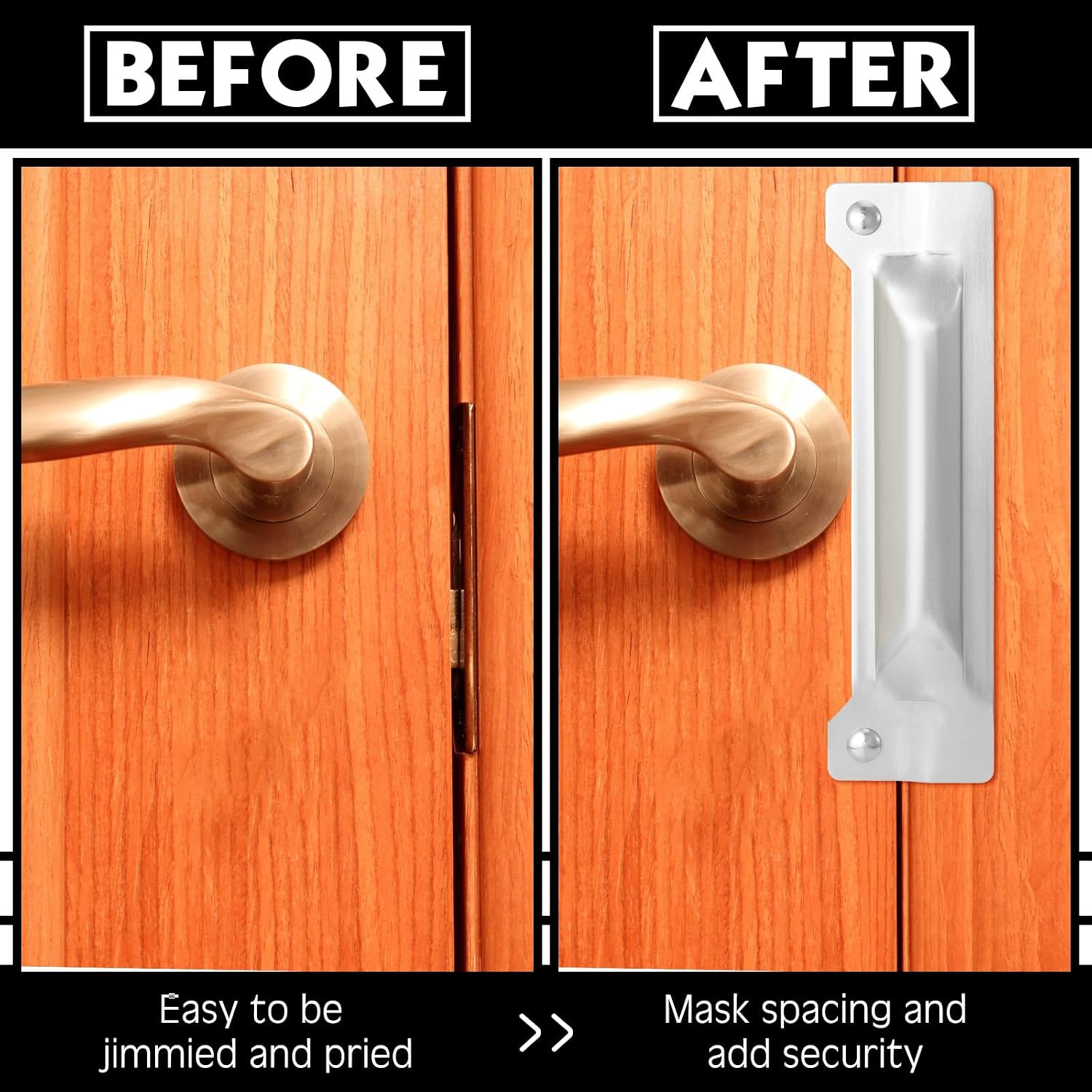2 Pcs 3" x 11" Door Latch Guard Plate Cover Security Protector