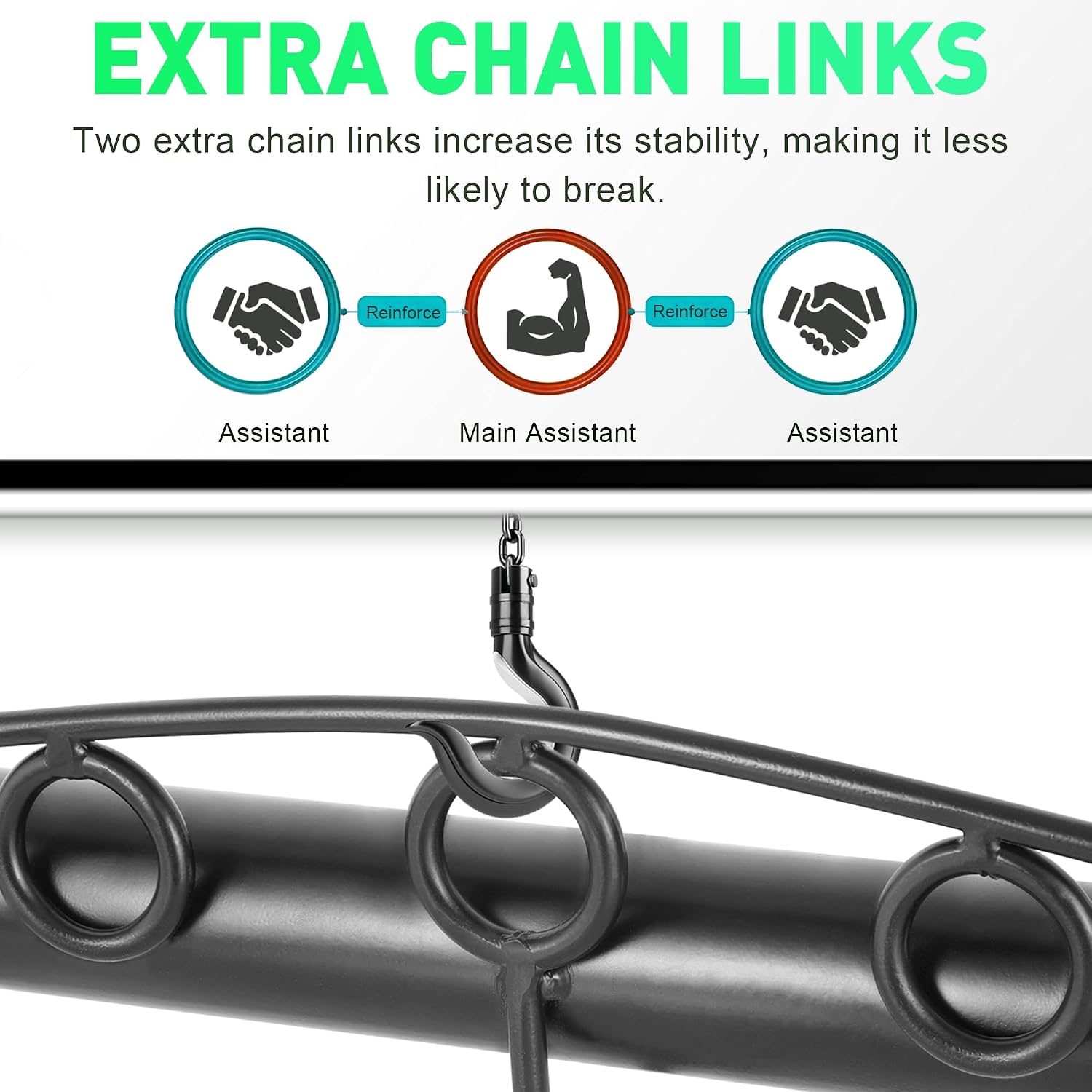 Livestock Chain Link Fence Stretcher Puller, 5-Hook Bar, Black