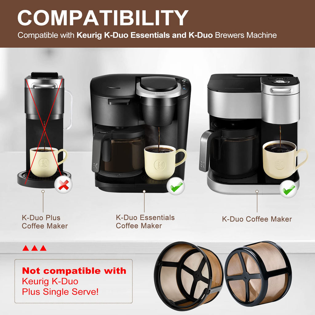 KEEPOW Reusable Coffee Filter Compatible with Keurig K-Duo Essentials
