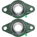 2 Pack UCFL206-20 Pillow Block Bearing – Flange 2 Bolt Mounted Pillow Block Bearings – Bearing Steel Bearings with 1-1/4" Bore - Self-aligning Bearings with Solid Cast Iron Base