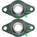 2 Pack UCFL206-20 Pillow Block Bearing – Flange 2 Bolt Mounted Pillow Block Bearings – Bearing Steel Bearings with 1-1/4" Bore - Self-aligning Bearings with Solid Cast Iron Base