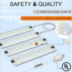 40W Full Spectrum Grow Light, Dimmable Timer, Ultra Thin Linkable | 6/12/16h timer,adjustable brightness,ultra-thin