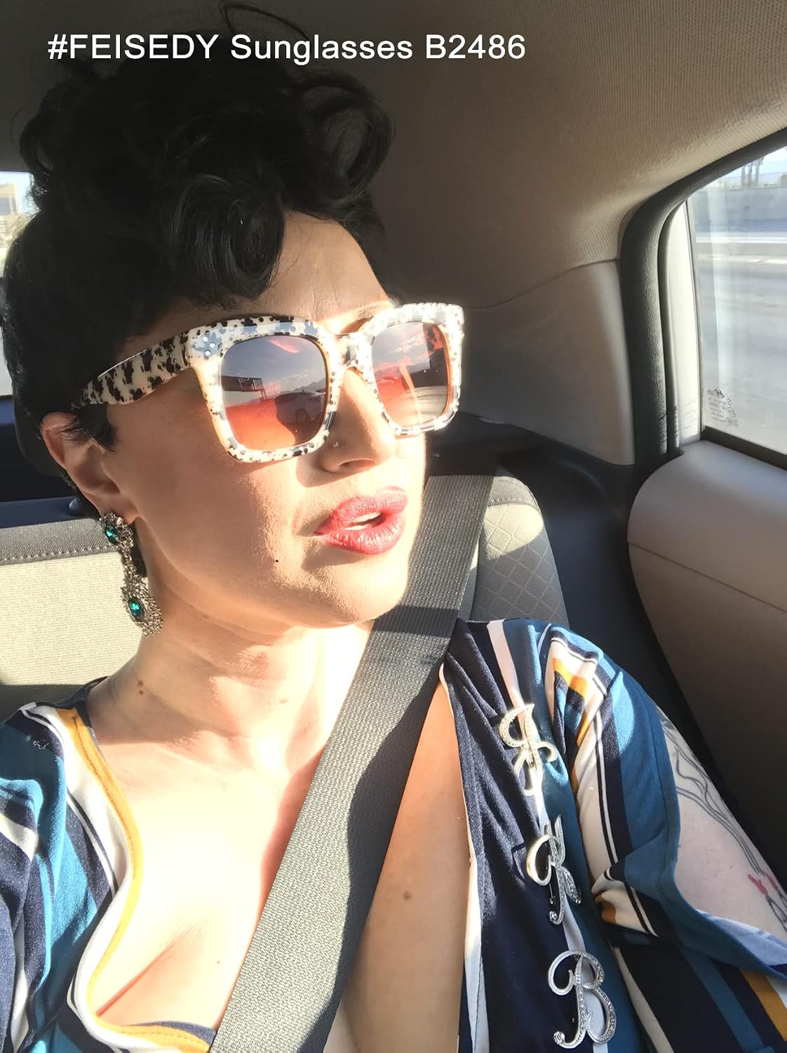 Vintage Butterfly Sunglasses Designer Luxury Sun Glasses B2486 | Big Sunglasses for Women, Gradient Sun Glasses