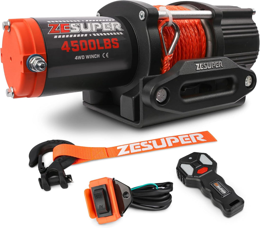 4500 lb Electric Winch 12V Waterproof IP67 for ATV UTV Boat Trailer