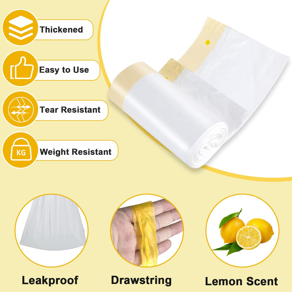 Bedside Commode Liners with Pads, 100 Bags + 100 Pads