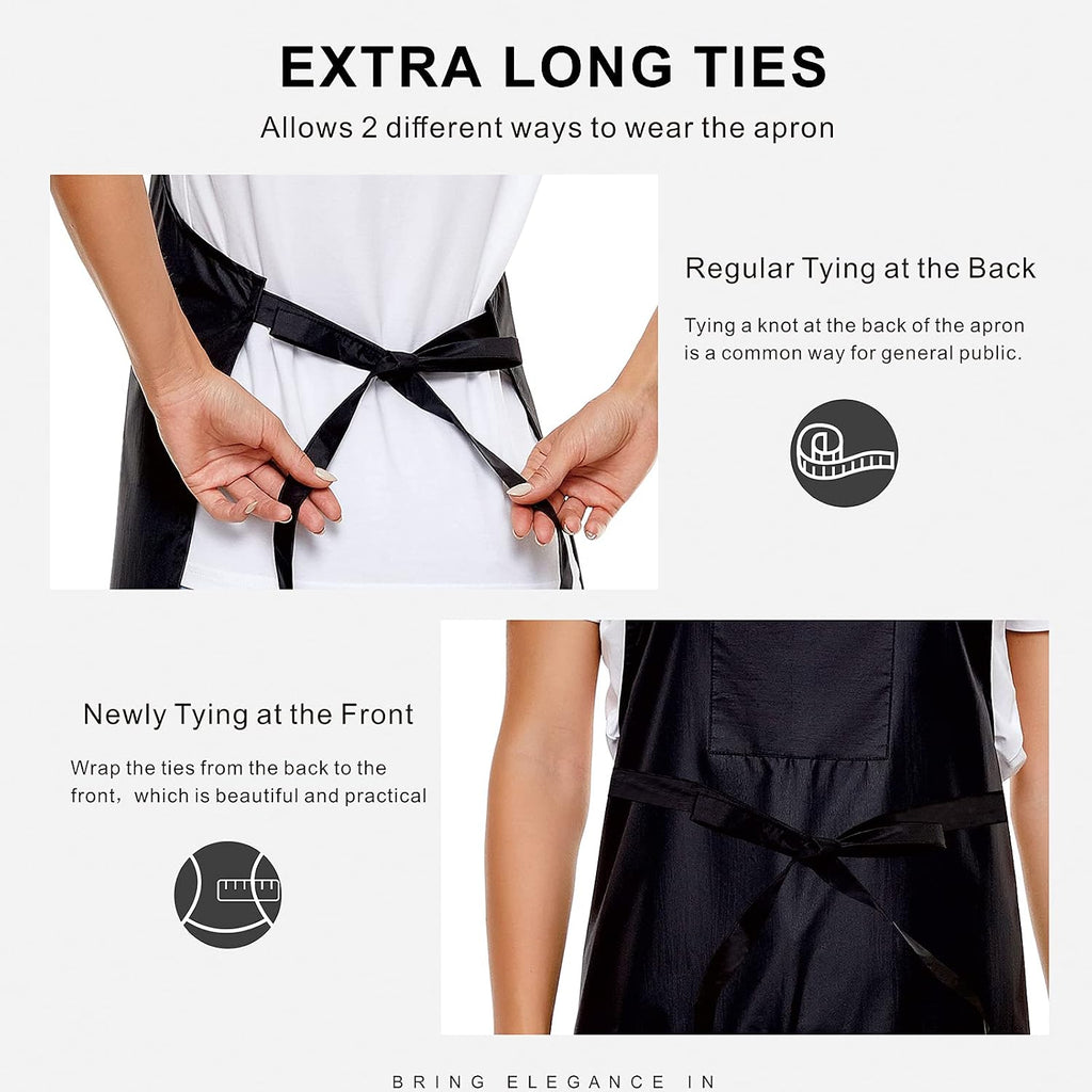 Hair Stylist Apron - Salon Aprons Pu Waterproof Protective Coated - Bleach Proof Barber Apron for Women/Men with