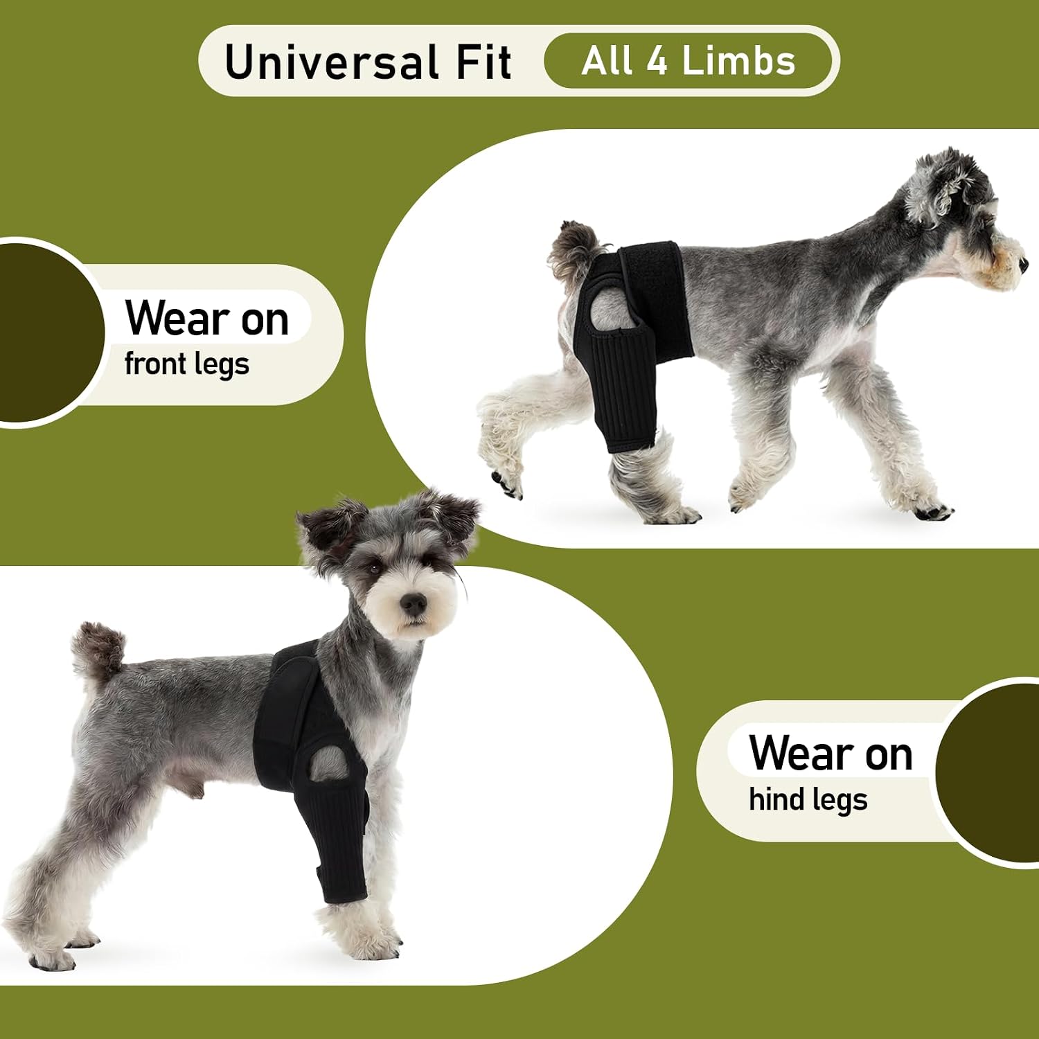 Dog Knee Braces for Back Leg, Adjustable Torn ACL Brace for Dogs, Breathable Dog Hip Brace with Stabilizers for