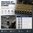 Rivet Nut Tool Kit Carbon Steel Mandrel Head Set M3-M12 Rivet Nut Hardware