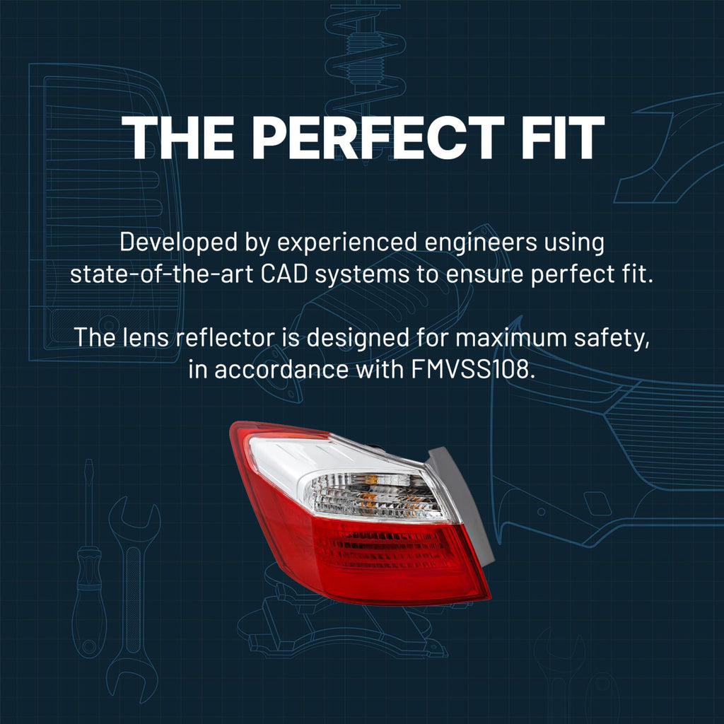Tail Light Compatible with 2008-2014 Dodge Challenger Driver Side