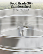 Coffee Urn 100 Cup, 14L/3.8Gal Commercial Coffee Maker for Party Buffet Wedding, Stainless Steel Large Hot Coffee